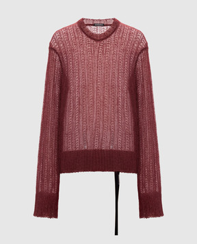 Ann Demeulemeester Бордовый свитер из шерсти и шелка B0014325KN069