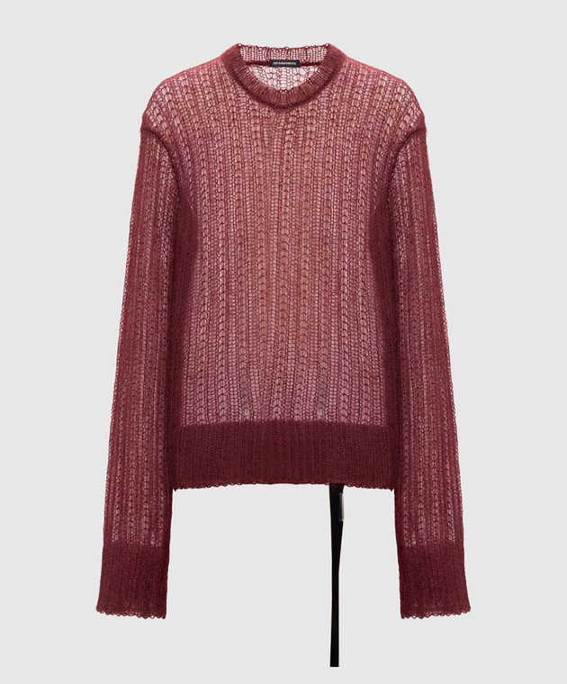 Ann Demeulemeester Бордовый свитер из шерсти и шелка B0014325KN069