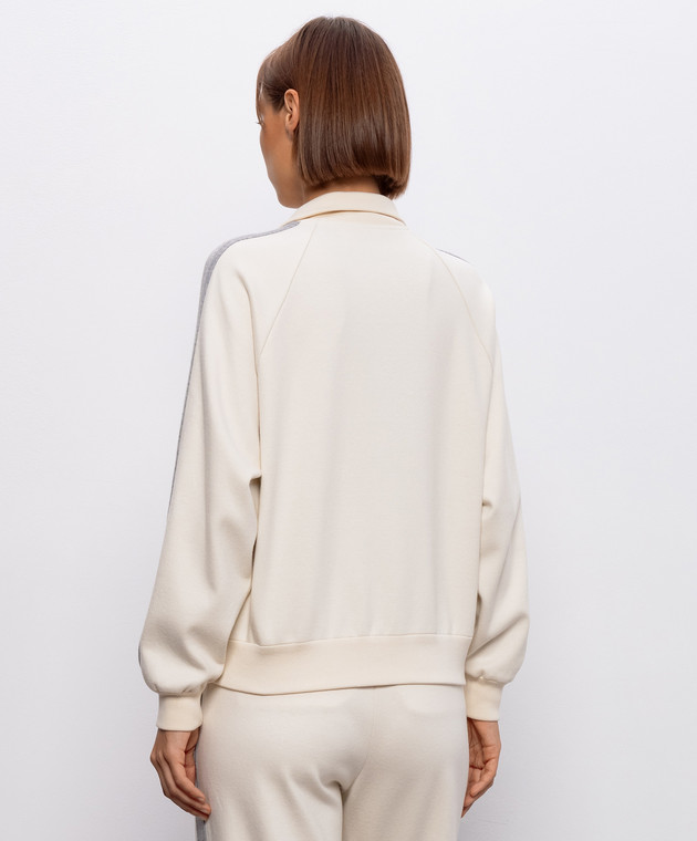 Peserico Спортивная куртка цвета айвори с лампасами A12583J0C5033 изображение 4