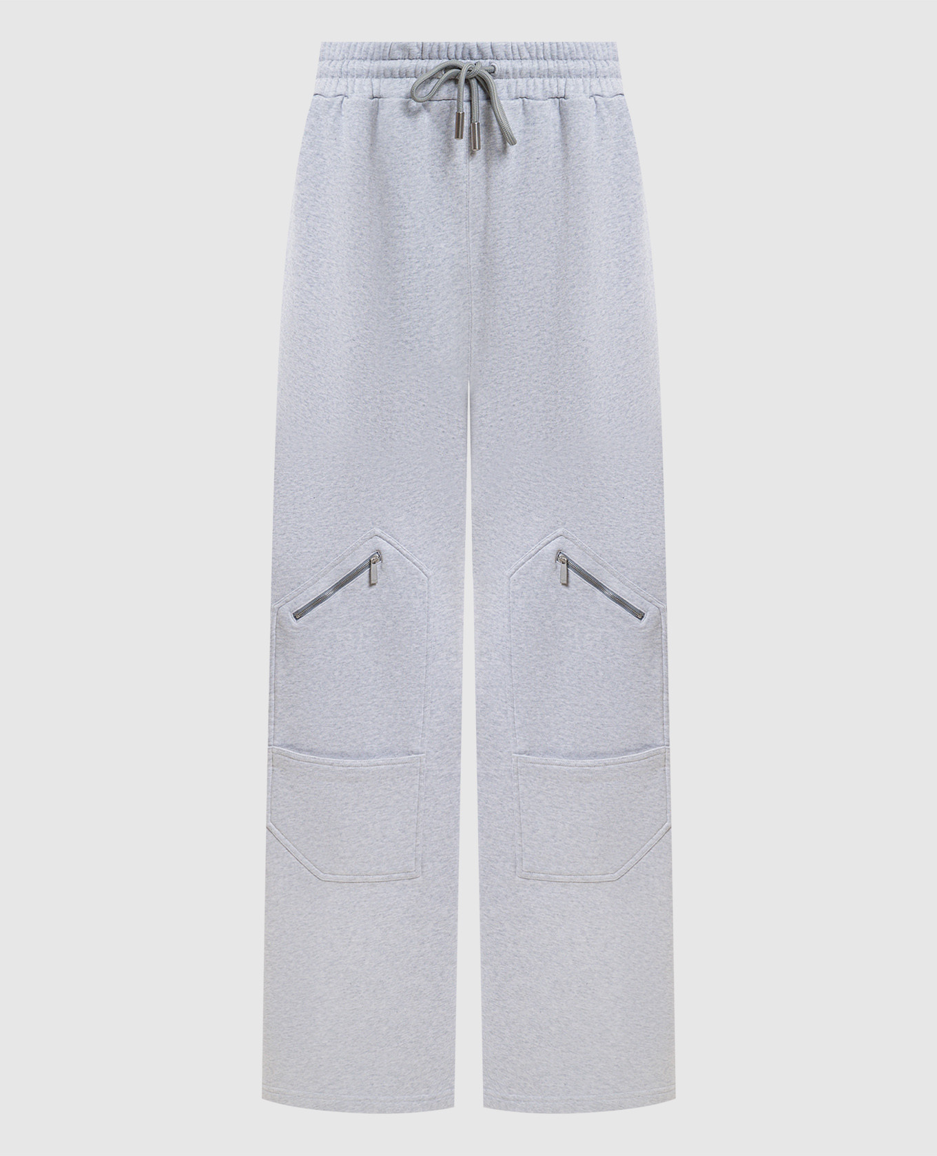 

Серые меланжевые штаны-карго Bookish Big, Серый, Широкие брюки