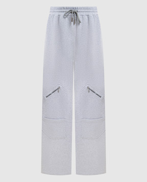 Off-White Серые меланжевые штаны-карго Bookish Big 2CH026S26FLE001