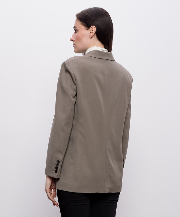 The Row Серый жакет Ezri из шерсти 10796W2812 изображение 4