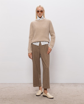 Allude Бежевий светр з кашеміру та шовку 26577091