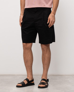 Dolce&Gabbana Черные бермуды из хлопка GW0MATFUFJR