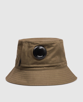 C.P. Company Дитяча панама кольору хакі з логотипом CMX00NLOA04