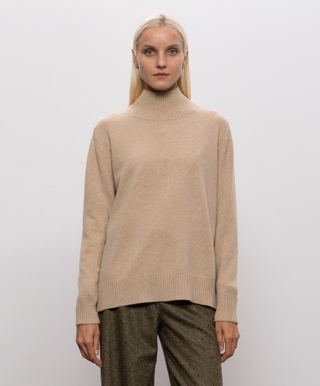 Max Mara Weekend Бежевый свитер ELEGIA из кашемира WKDELEGIA изображение 3