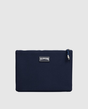 Vilebrequin Синя косметичка з нашивкою логотипа PLLE0137