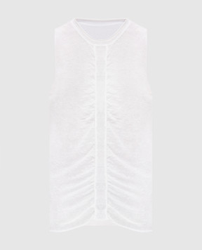 UMA WANG Білий топ Sleevless з льону UK7130