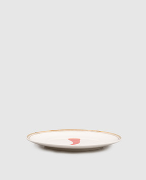 Bitossi Home Белая фарфоровая тарелка для хлеба Horn Lucky Charm FTB00034