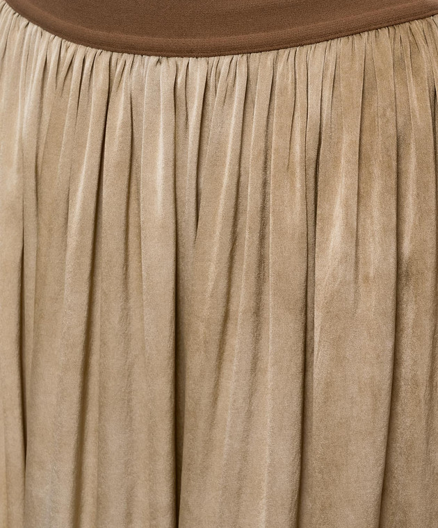 UMA WANG Бежева спідниця Gillian із шовку UW2003 зображення 5