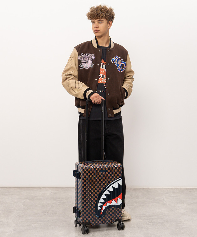 Sprayground Детский коричневый чемодан SHARKS IN PARIS GRIN & GRIND 910CL327NSZ изображение 2