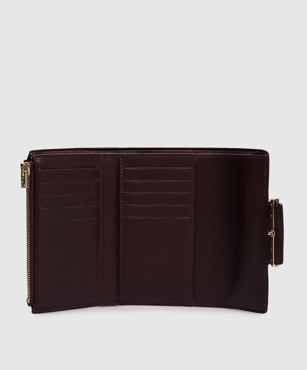 Tom Ford Бордовый кожаный портмоне AUBE с тиснением под кожу крокодила S0532LCL607P изображение 3