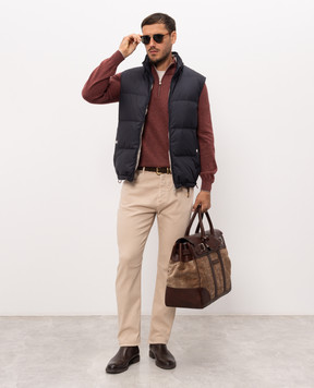 Brunello Cucinelli Бежеві джинси з патчем та емблемою M277PX1290