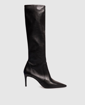 Stuart Weitzman Черные кожаные сапоги STUART POWER SK313