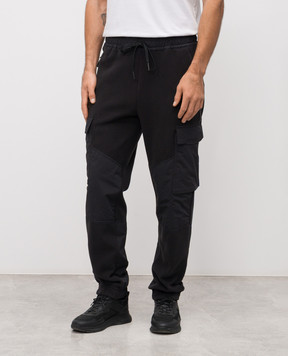 Moncler Grenoble Черные джогеры-карго с нашивкой эмблемы K20978H0000389AK8