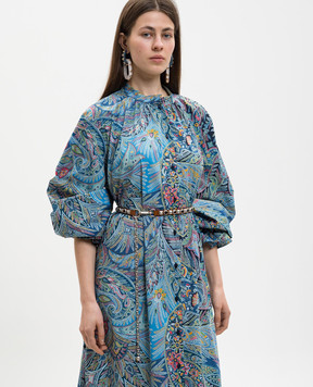 Etro Коричневий шкіряний ремінь з кристалами та заклепками WP3B0087AB022