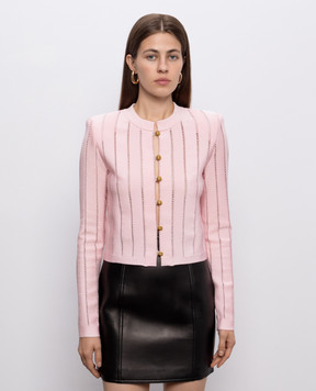 Balmain Розовый кардиган Fléchage HF1KL459KK01