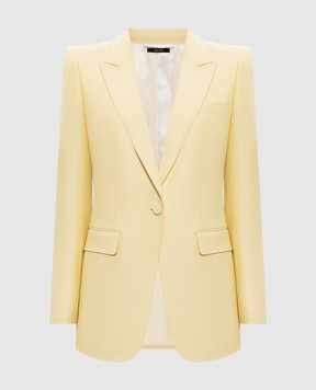 Tom Ford Жовтий жакет з вовни та шовку з акцентними плечима GI3054FAX1666