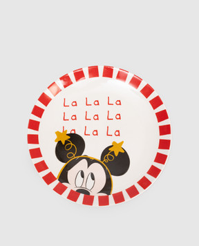 Disney Біла обідня керамічна тарілка Mickey Mouse DN25331