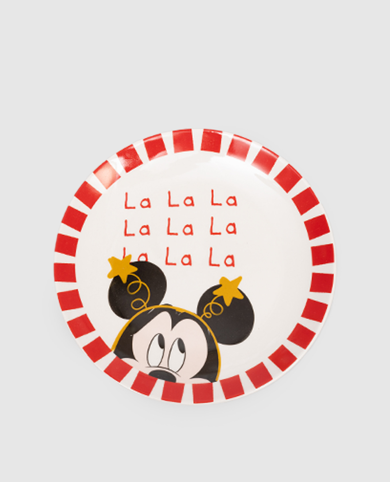 

Белая обеденная керамическая тарелка Mickey Mouse, Белый, Посуда