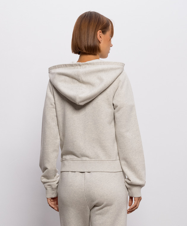 Off-White Бежевая меланжевая спортивная куртка 2FE00510T изображение 4