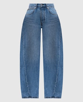 Alexander Wang Синие джинсы-бананы с логотипом 4DC1264111