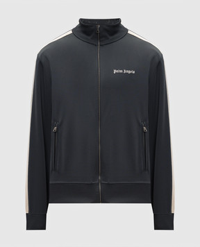 Palm Angels Сіра спортивна куртка з вишивкою логотипа PMBD058S26FAB001
