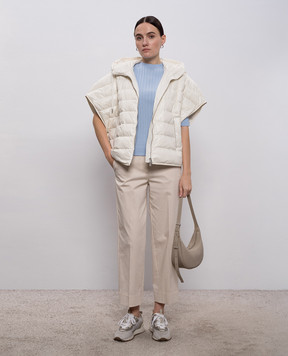 Peserico Голубой топ в рубчик A99096F1809310