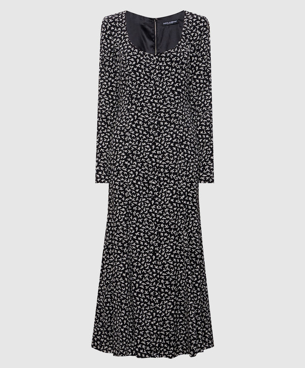 Dolce&Gabbana Чорна сукня міді F632XTFSAGK
