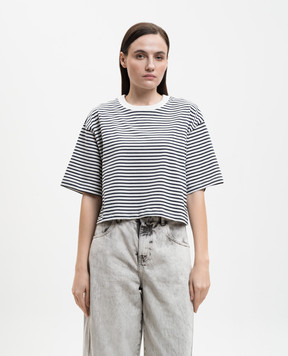 Solotre Белая футболка в полоску M1AB0056