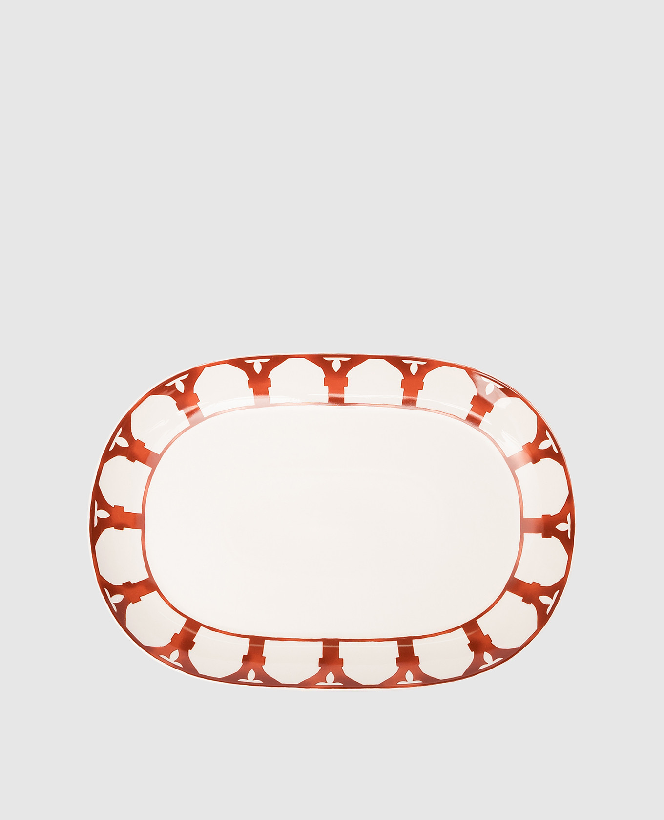 Біле порцелянове овальне блюдо Venezia