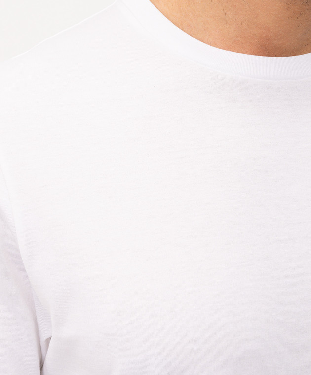 Cashmere&Whiskey Белая футболка с принтом логотипа TSHIRT изображение 4