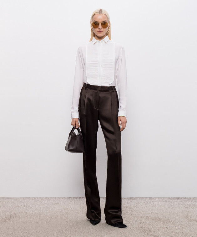 Tom Ford Блуза кольору айворі із шовку CA3345FAX1507 зображення 2