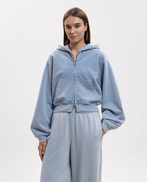 Alexander Wang Голубая спортивная куртка с кристаллами 1CC3262768