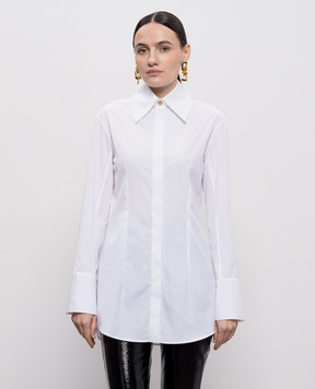 Balmain Белая удлиненная рубашка GF1HS460CG22