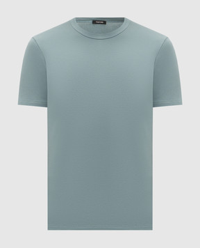 Tom Ford Футболка зеленого кольору з нашивкою логотипа T4M081040