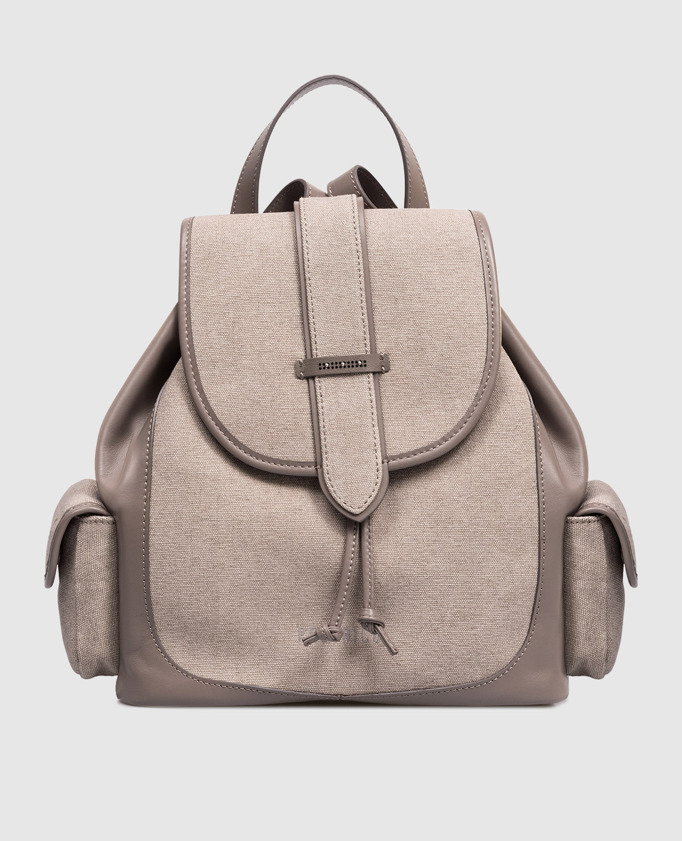 

Коричневый комбинированный рюкзак с брендовым патчем, Рюкзаки