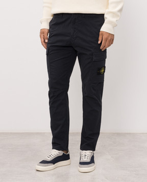 Stone Island Темно-синий карго с патчем логотипа L2S153100032S0A10