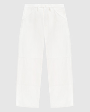 Y`S Yamamoto Білі штани з льоном YKP04013