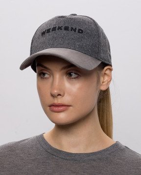 Max Mara Weekend Серая кепка APOMPOSA с шерстью WKAPOMPOSA