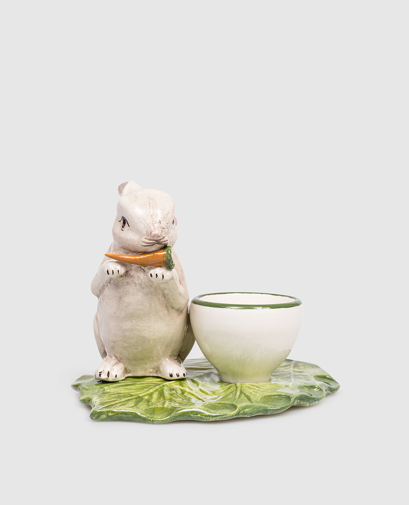 

Белая керамическая подставка для яйца White Rabbits, Зеленый, Посуда