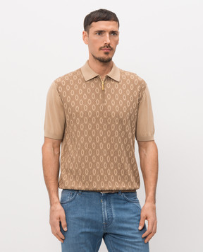 Stefano Ricci Коричневе поло з шовком K414015P31F26166