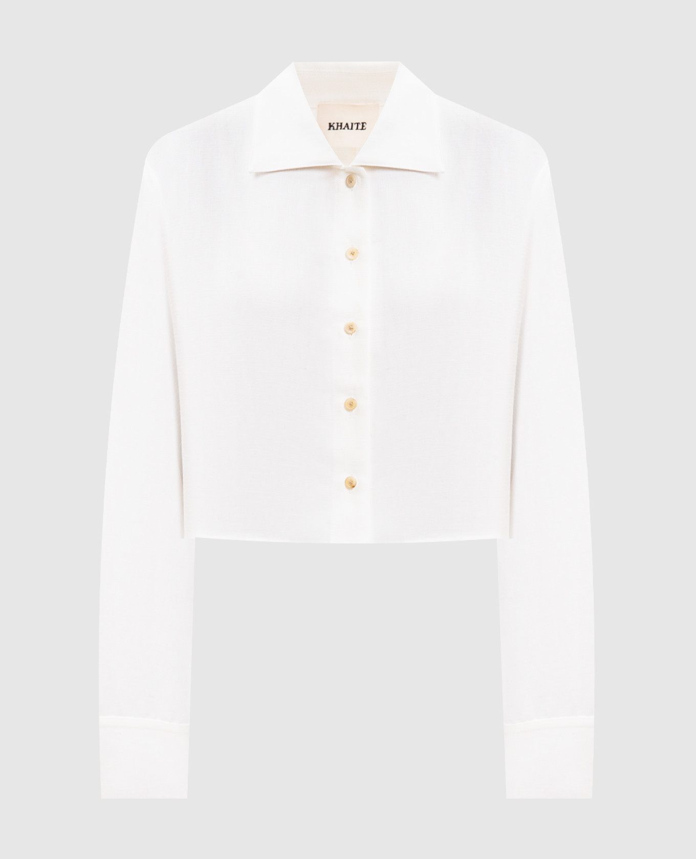 

Белая укороченная рубашка Jasen из льна, Белый, Рубашки