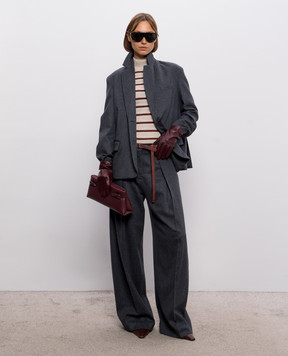 Brunello Cucinelli Сірі штани з вовни MP549P9307