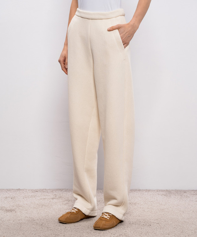 Max Mara Бежеві утеплені спортивні штани DENTE MXPDENTE зображення 3