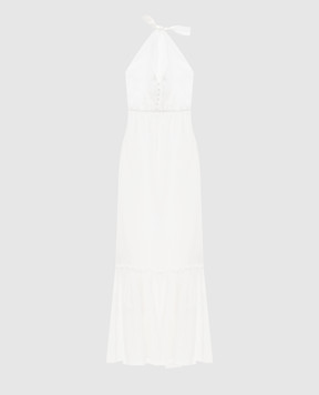 Jacob Lee Біла сукня із шовком з відкритою спиною WSD0069SS26NW