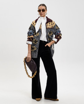 La DoubleJ Сірий кардиган Chalet з вовною PUL0288KNI166VA398