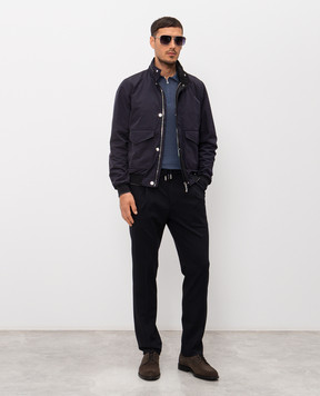 MooRER Синие брюки с шерстью ANTON ANTONWTP