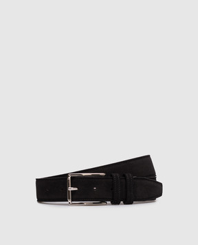 Kiton Чорний замшевий ремінь USCA006N00108