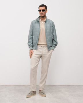 Stefano Ricci Бежеве поло із шовку K616434Z33F26104